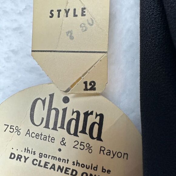 Chiara by Bloomsburg Crepe Vtg Dress Sz 11 Zip Up Front Goth Steampunk Unique - Picture 12 of 14